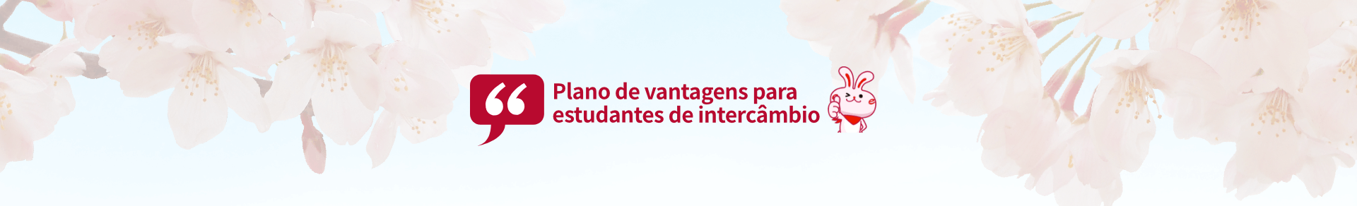 Plano de vantagens para estudantes de intercâmbio